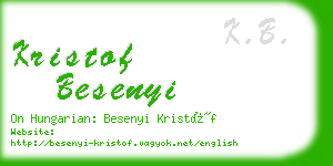 kristof besenyi business card